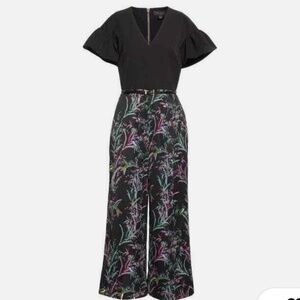 Ted Baker Darcy Printed Jumpsuit in Black